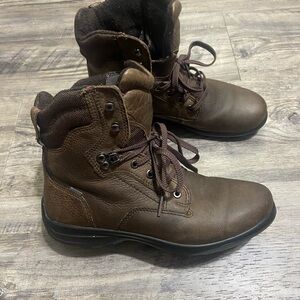 Ecco Dark Brown Textured Boots